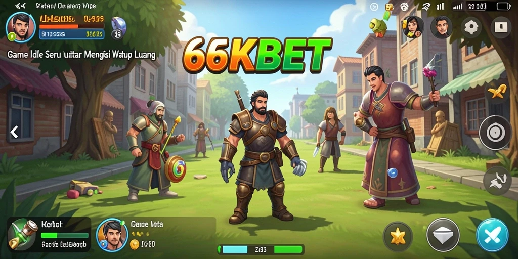 Tampilan utama gameplay 66KBET yang menampilkan aktivitas bisnis.