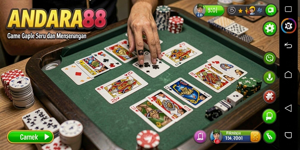 Screenshot gameplay ANDARA88 dengan aksi seru permainan Gaple