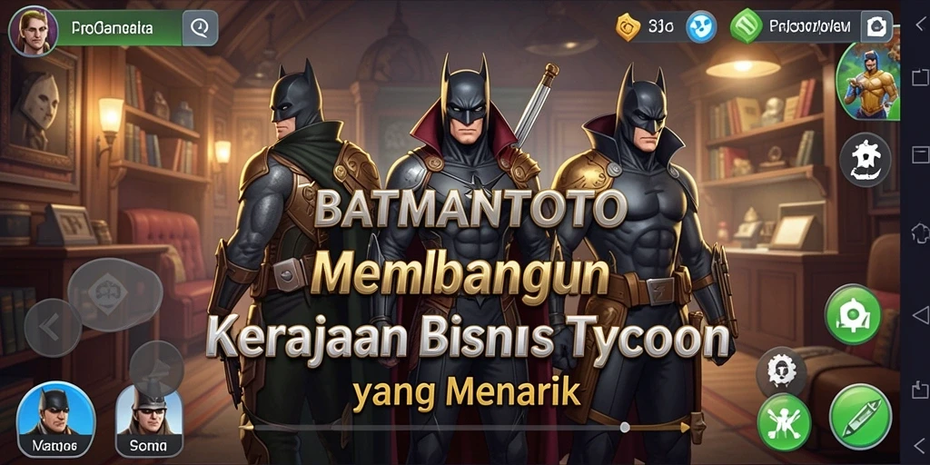 Screenshot gameplay BATMANTOTO menampilkan pengelolaan bisnis yang seru.
