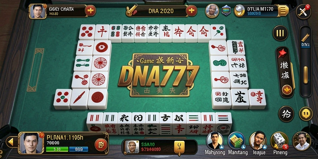 Tampilan menarik dari gameplay Mahjong di DNA777.
