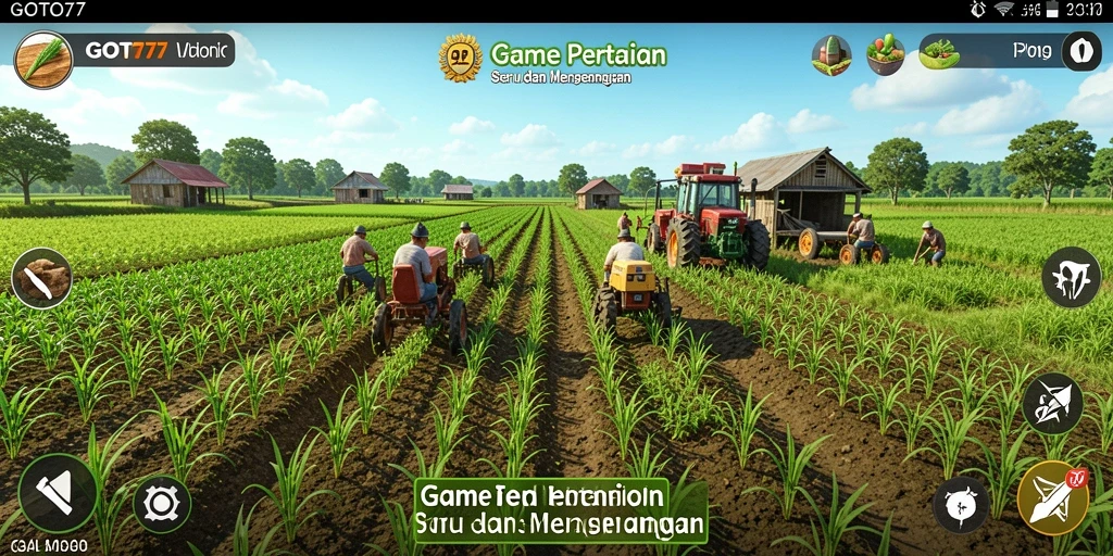 Tangkapan layar gameplay GOTO77 yang menampilkan aktivitas bertani yang menyenangkan.
