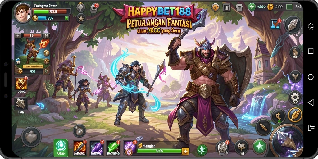 Screenshot menampilkan aksi seru dalam game ARPG HAPPYBET188.