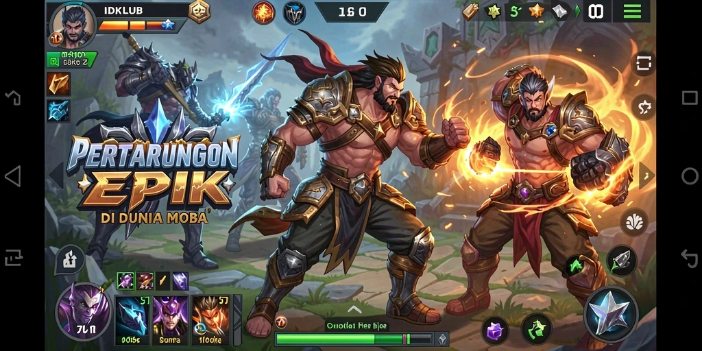 Gameplay seru dalam IDKLUB dengan karakter unik dan strategi mendalam.