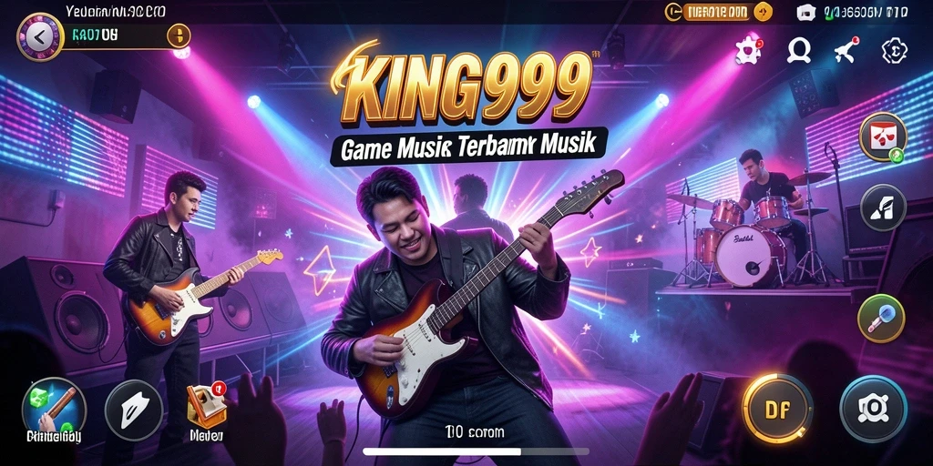 Tampilan gameplay KING999 yang menarik dengan elemen musik interaktif.