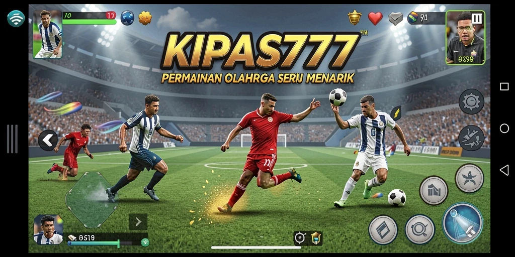 Screenshot gameplay KIPAS777 menunjukkan aksi seru dalam pertandingan olahraga.