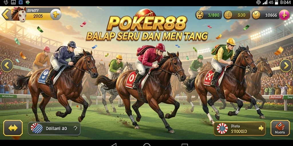 Gameplay balap seru dalam POKER88 dengan aksi mendebarkan.