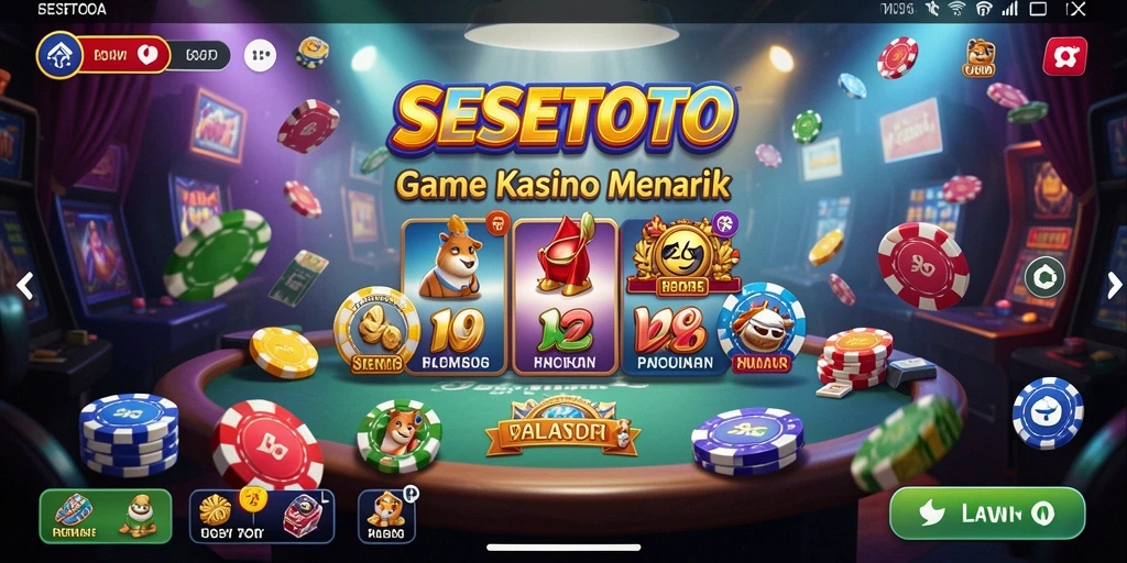Tampilan gameplay SESETOTO yang memukau dan penuh warna.