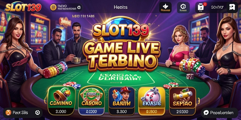 Screenshot utama dari SLOT138 menampilkan dealer Live Casino yang siap bermain.